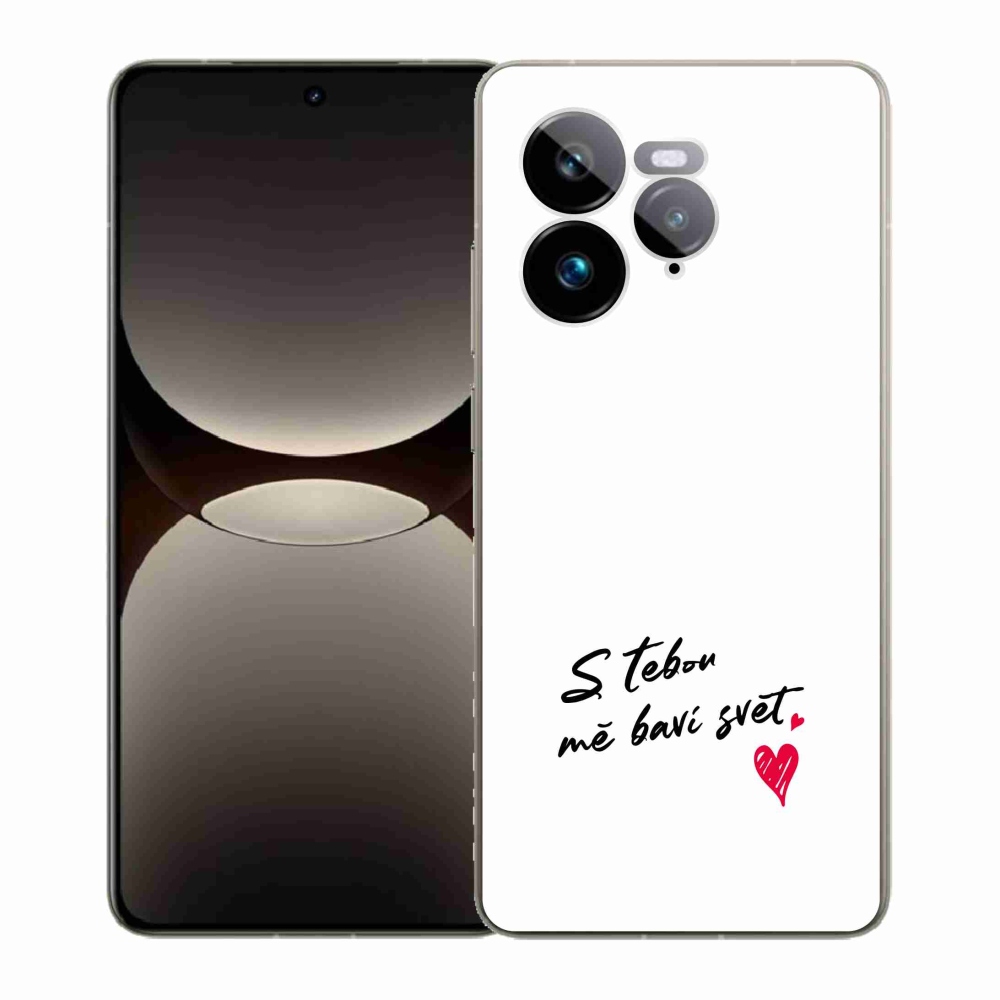 Gélový kryt mmCase na Realme GT 7 Pro 5G - zamilovaný text 1 biele pozadie