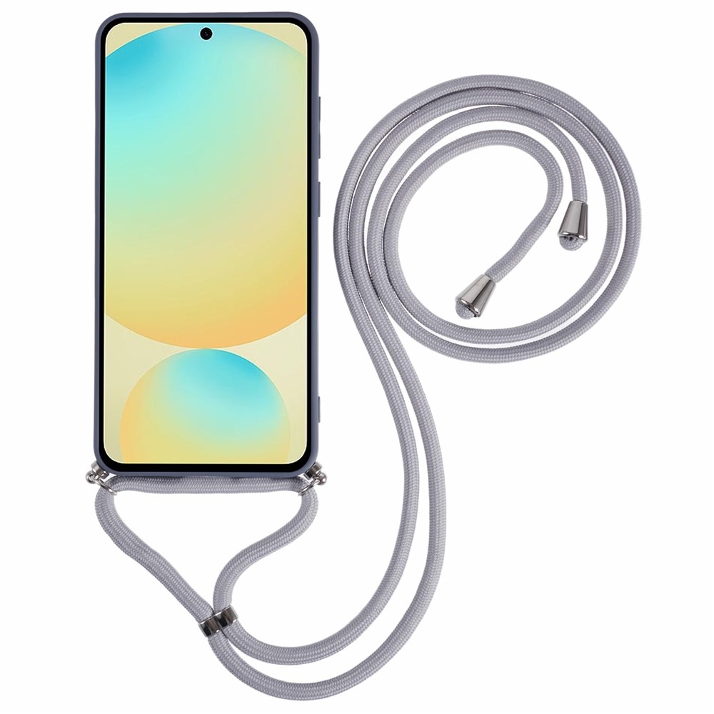Lining gélový obal so šnúrkou na Samsung Galaxy S25 FE - sivý