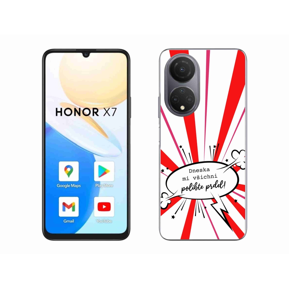 Gélový kryt mmCase na Honor X7 - vtipný text 15 biele pozadie
