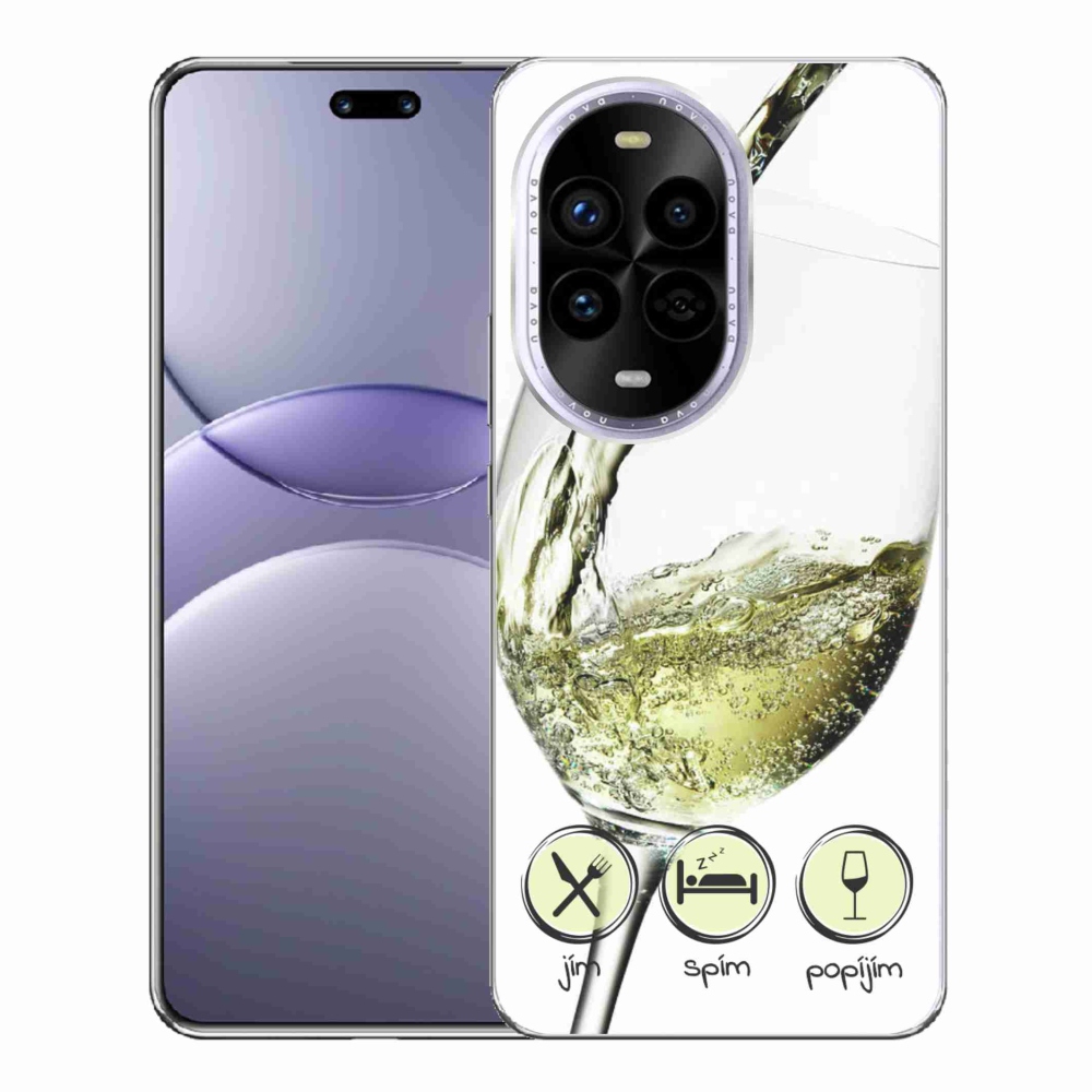 Gélový kryt mmCase na Huawei Nova 13 Pro 5G - pohár vína bielej