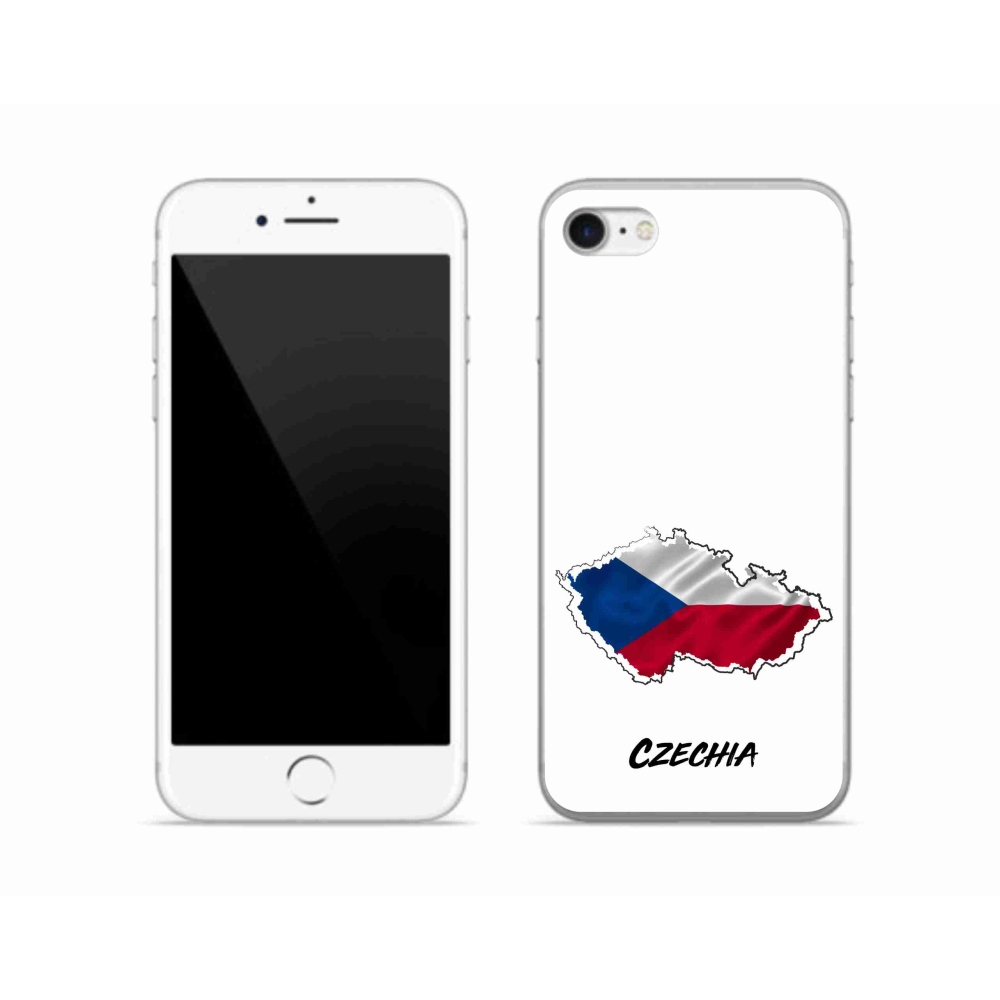 Gélový kryt mmCase na iPhone SE (2022) - Czechia biele pozadie
