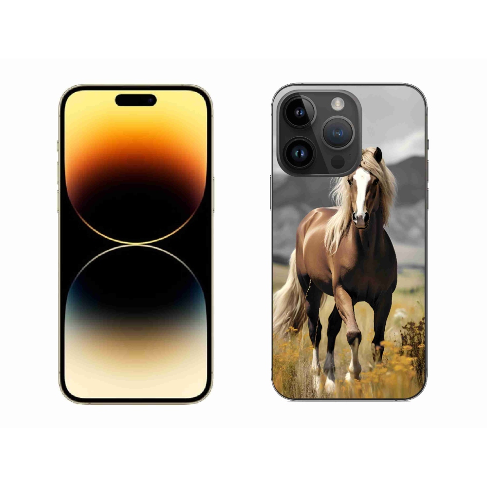 Gélový kryt mmCase na iPhone 14 Pro Max - hnedý kôň 1