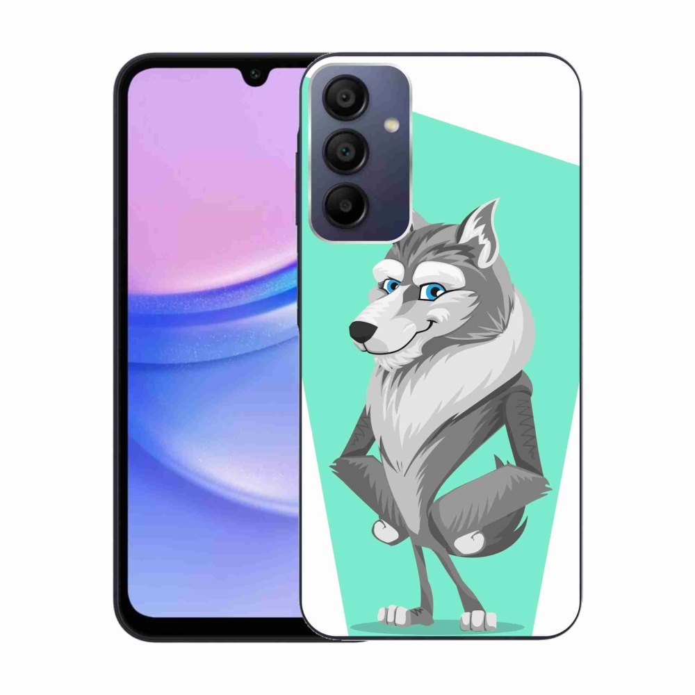 Gélový kryt mmCase na Samsung Galaxy A15 4G/5G - kreslený vlk