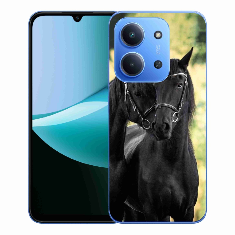 Gélový kryt mmCase na Xiaomi Redmi 15C 4G/5G (173mm) - dva čierne kone