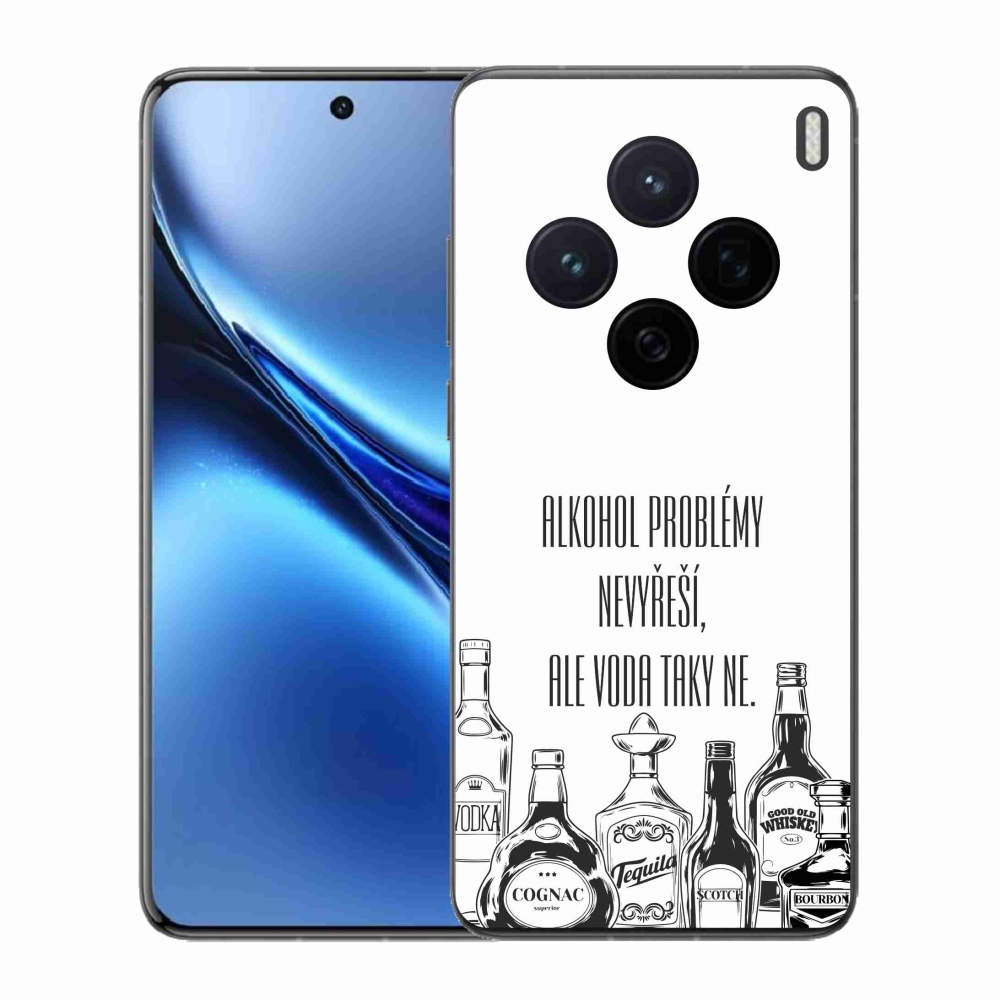 Gélový kryt mmCase na Vivo X200 5G - vtipný text biele pozadie