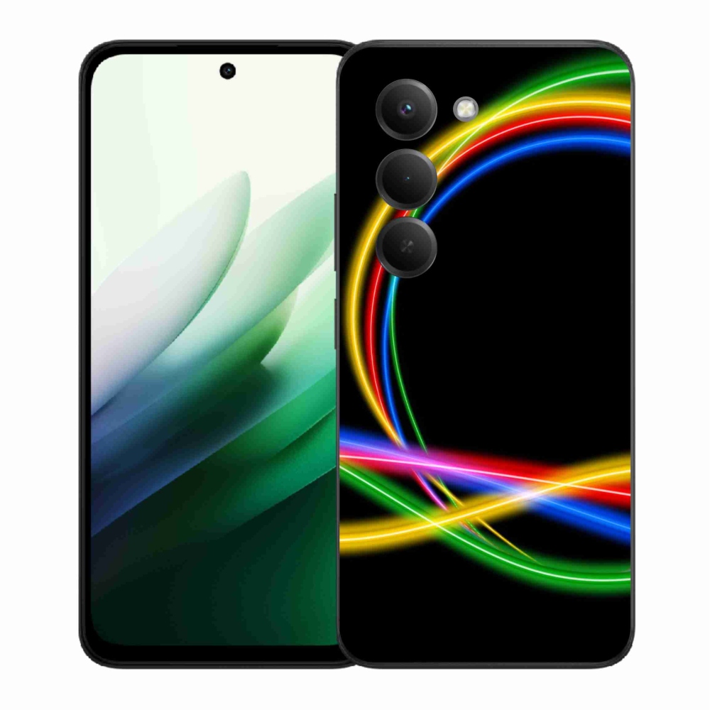 Gélový kryt mmCase na Xiaomi Redmi 15 5G (169mm) - neónové kruhy
