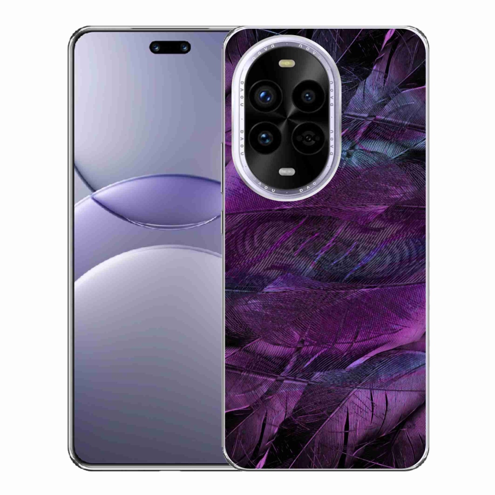 Gélový kryt mmCase na Huawei Nova 13 Pro 5G - fialové pierka