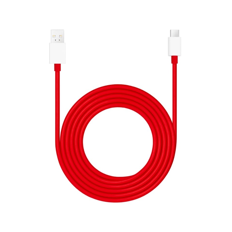 OnePlus SUPERVOOC Charge USB-A/USB-C Dátový Kábel 10A 1,5m Red