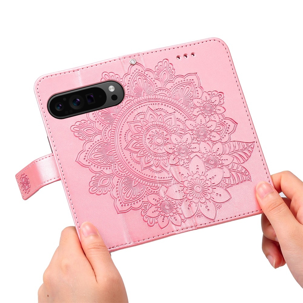 Mandala knižkové puzdro na Google Pixel 10 Pro XL/Pixel 9 Pro XL - ružové