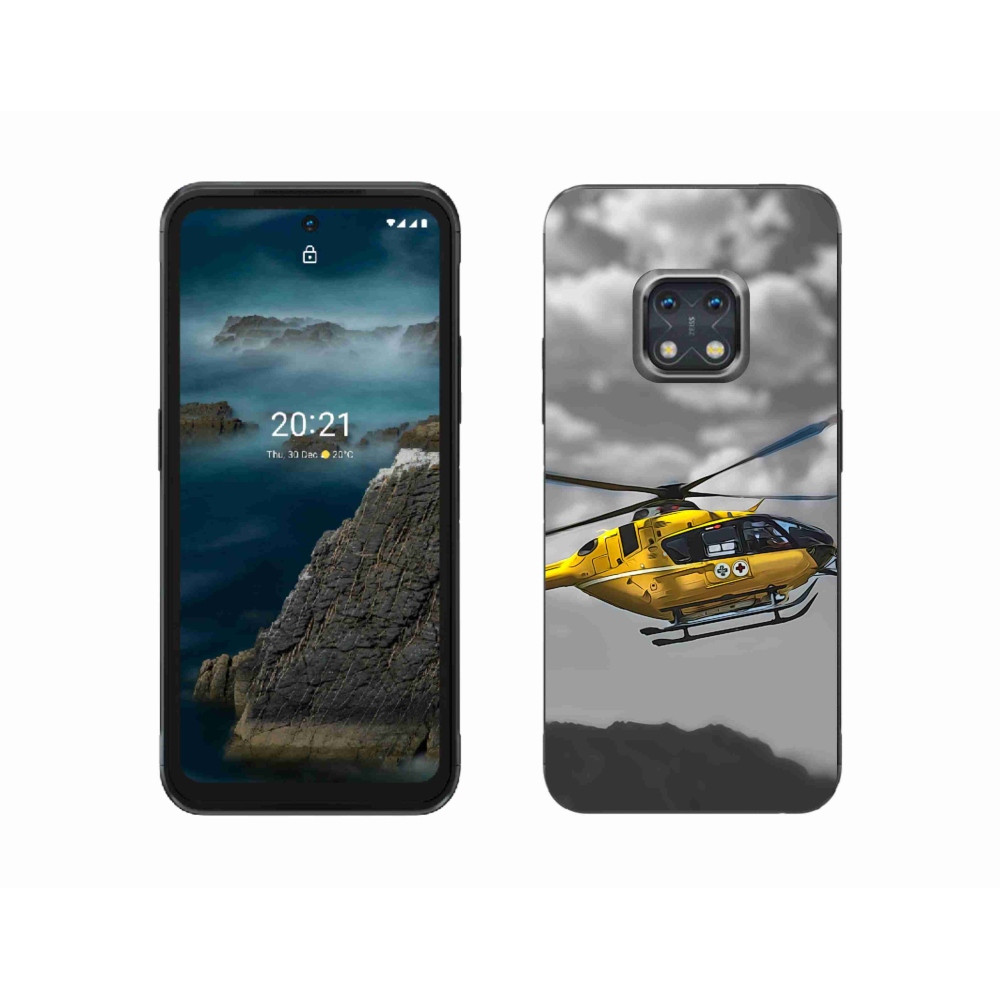 Gélový kryt mmCase na Nokia XR20 - žltá helikoptéra