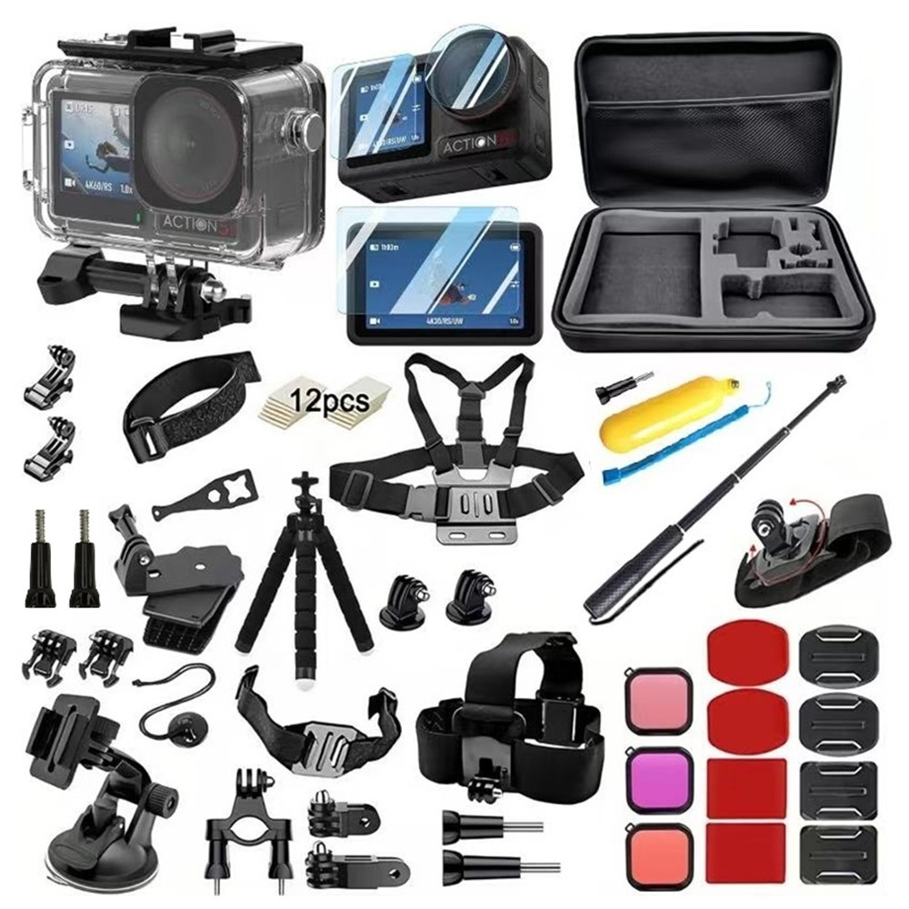Sada 55v1 príslušenstva s vodotesným puzdrom pre DJI Osmo Action 5 Pro, 4 a 3