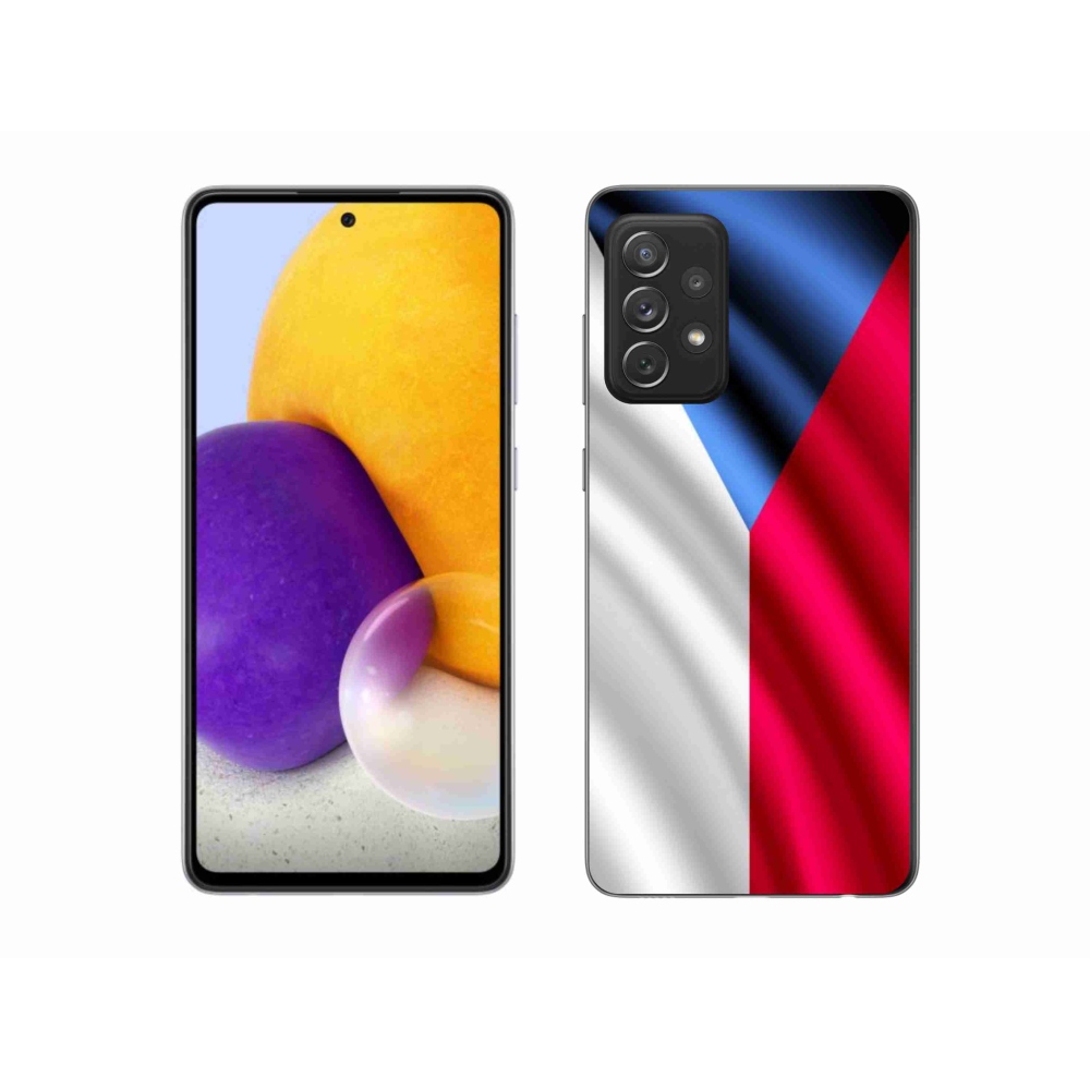 Gélový kryt mmCase na mobil Samsung Galaxy A72 / A72 5G - česká vlajka