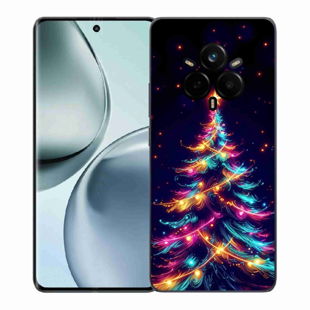 Gélový kryt mmCase na Realme 14 Pro+ 5G - neónový vianočný stromček