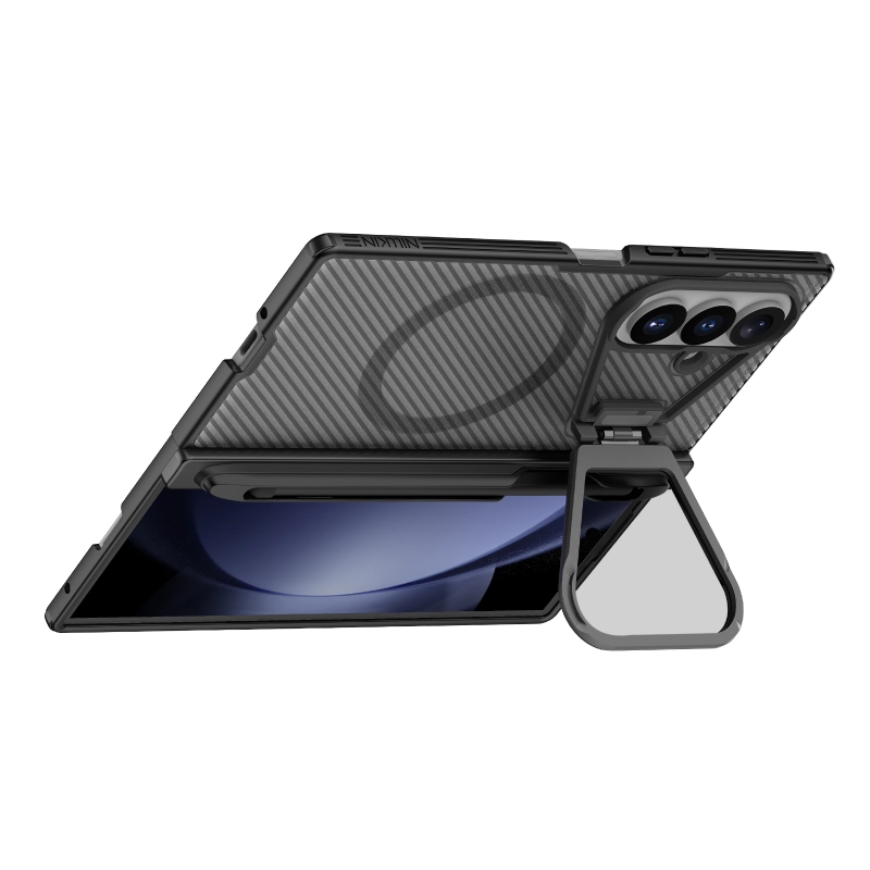 Nillkin CamShield Prop Magnetic Pen Slot (Transp. Lens) Zadný kryt pre Samsung Galaxy Z Fold 8 Ultra, priehľadný, čierny