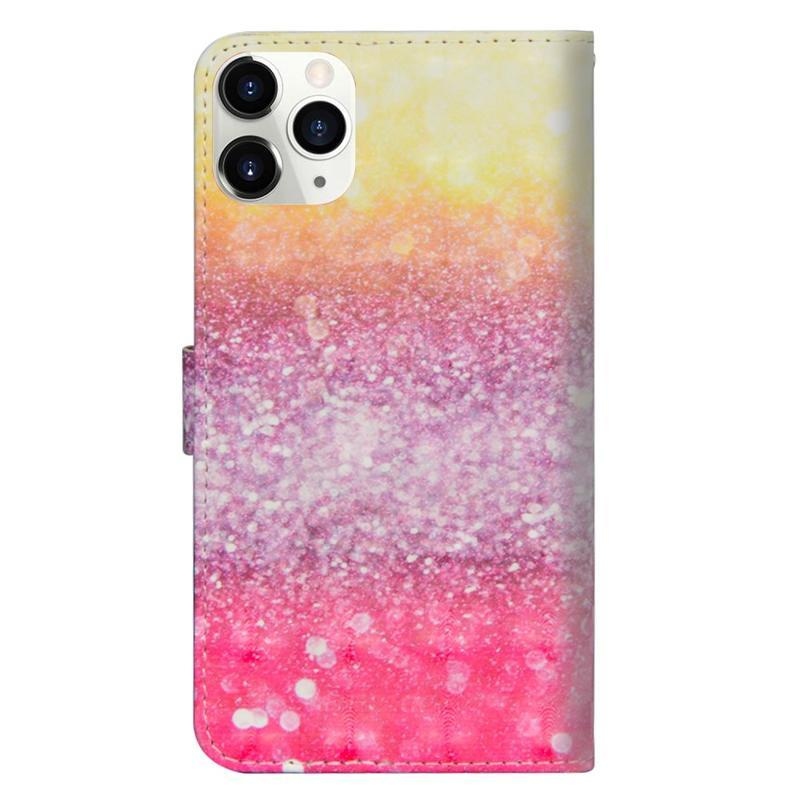 Decor PU kožené peněženkové puzdro na mobil iPhone 12 mini - trblietavý vzor