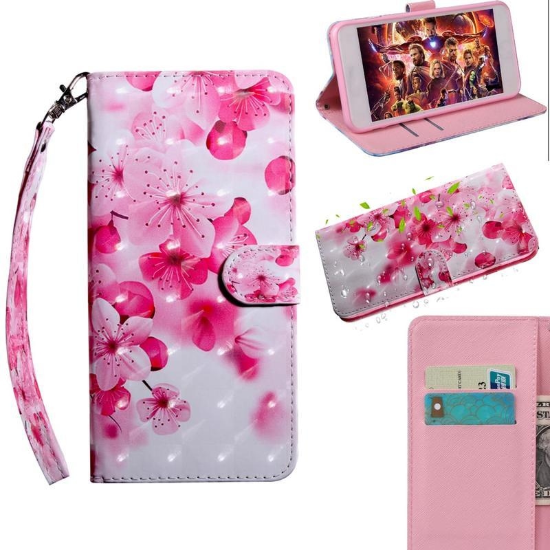 Decor PU kožené peněženkové puzdro na mobil Samsung Galaxy A51 5G - ružové kvety