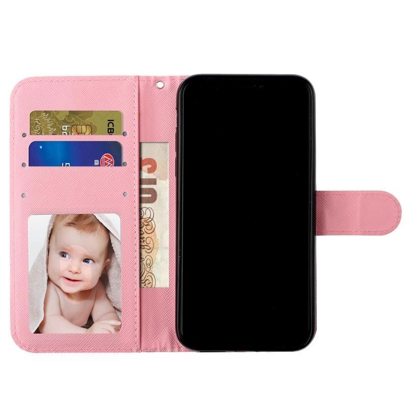 Decor PU kožené peněženkové puzdro pre mobilný telefón iPhone 12 Pro / 12 - medvedíky