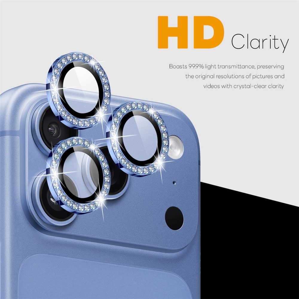 Decor sklo šošovky fotoaparátu na iPhone 18 Pro Max/18 Pro (samostatné sklá) - modré