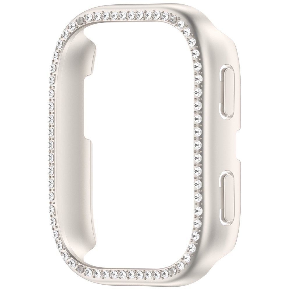 Decory plastové nasadzovacie puzdro s kamienkami na Amazfit Bip 6 - béžové