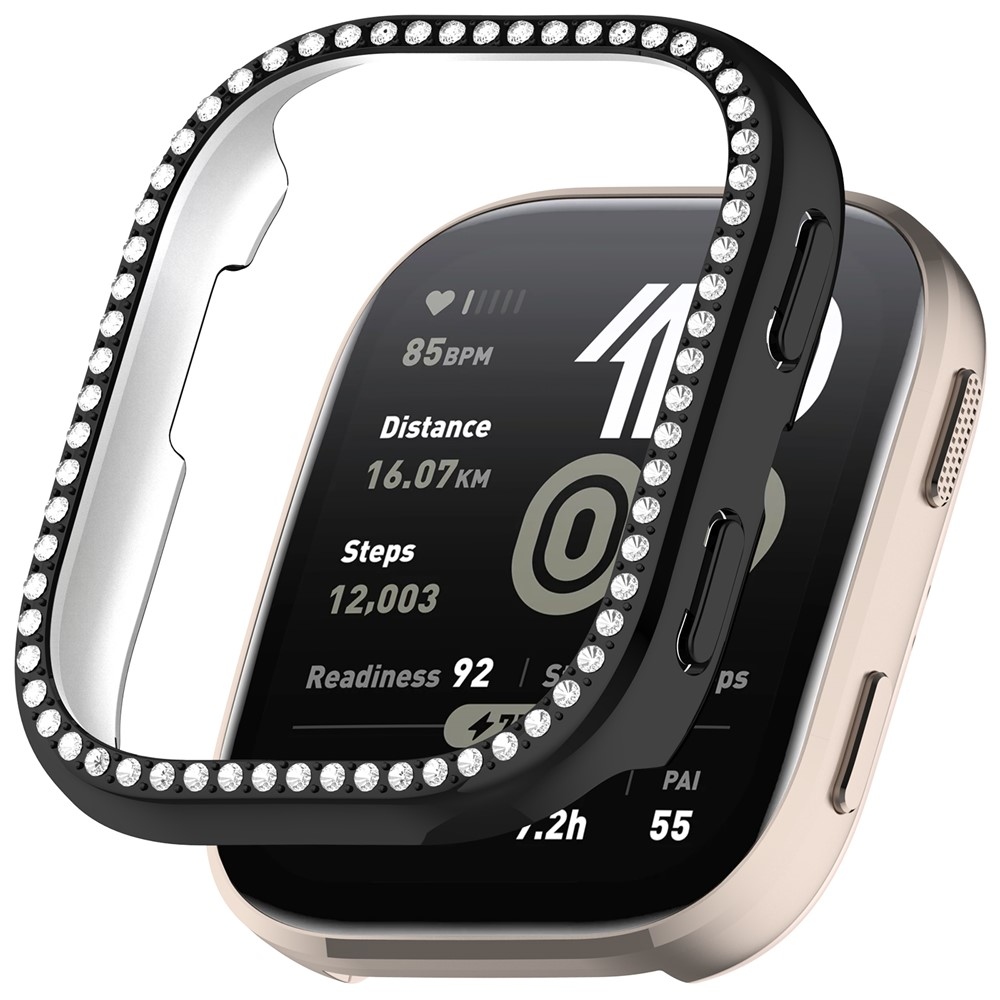 Decory plastové nasadzovacie puzdro s kamienkami na Amazfit Bip 6 - čierne