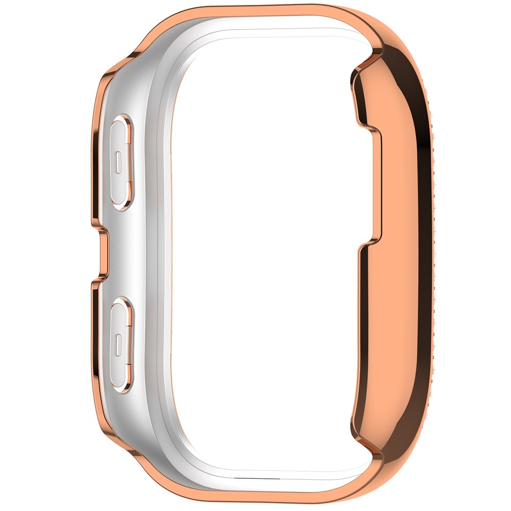 Decory plastové nasadzovacie puzdro s kamienkami na Amazfit Bip 6 - ružovozlaté