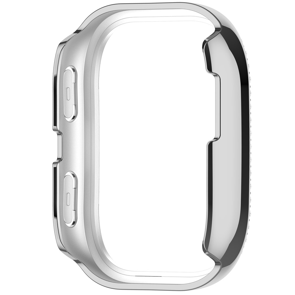 Decory plastové nasadzovacie puzdro s kamienkami na Amazfit Bip 6 - strieborné