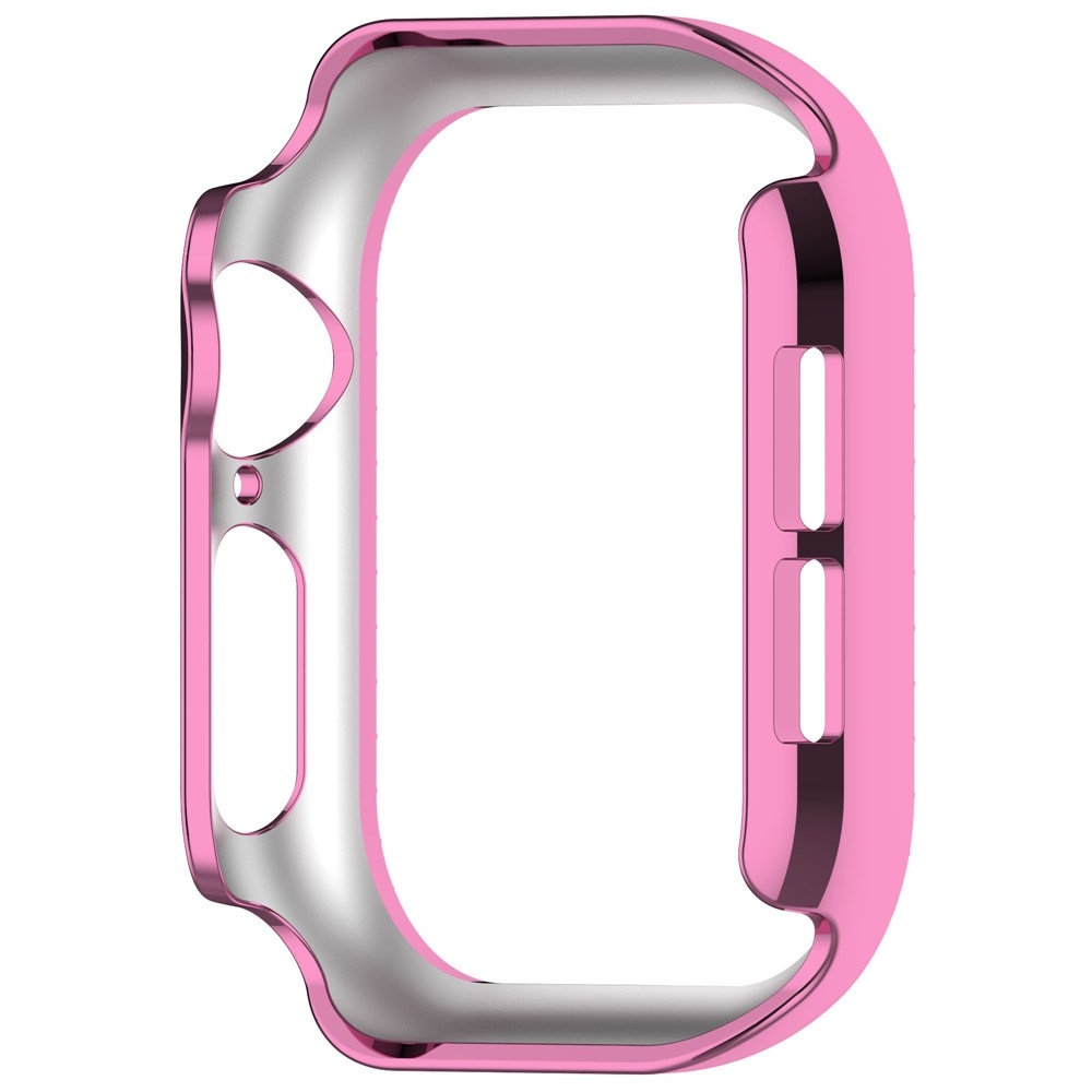 Decory plastové nasadzovacie puzdro s kamienkami na Apple Watch 11/10 42mm - ružové