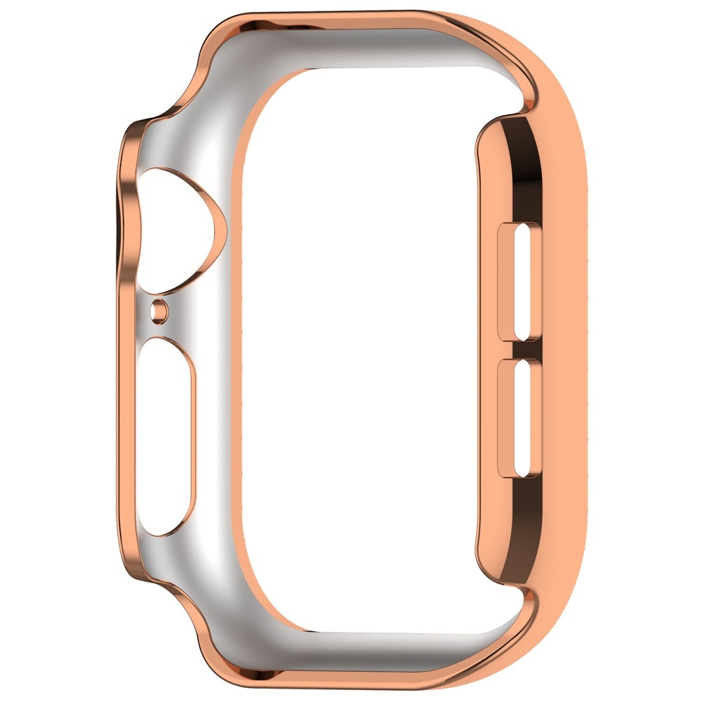 Decory plastové nasadzovacie puzdro s kamienkami na Apple Watch 11/10 42mm - ružovozlaté