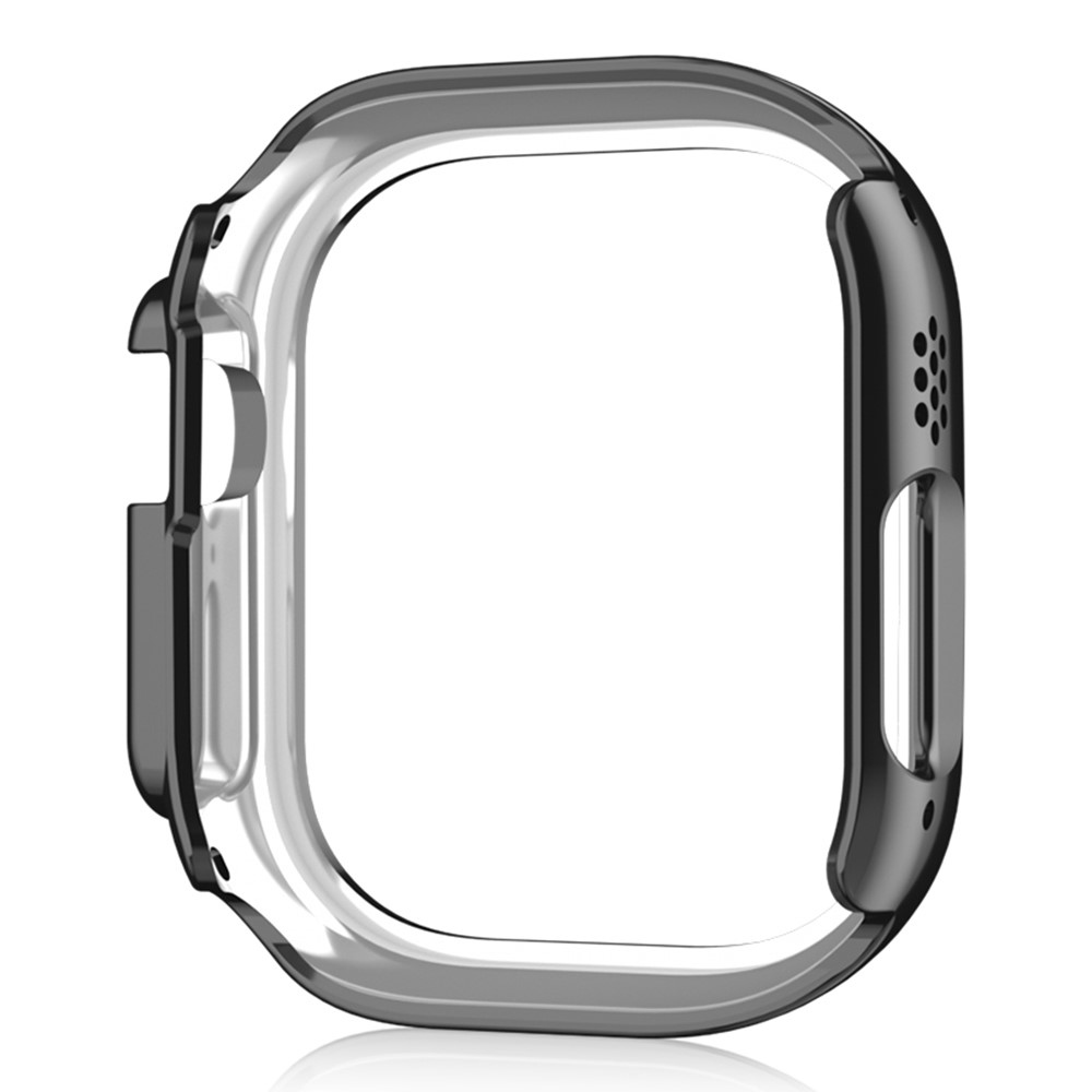 Decory plastové nasadzovacie puzdro s kamienkami na Apple Watch Ultra 4/3/2/1 49mm - čierne