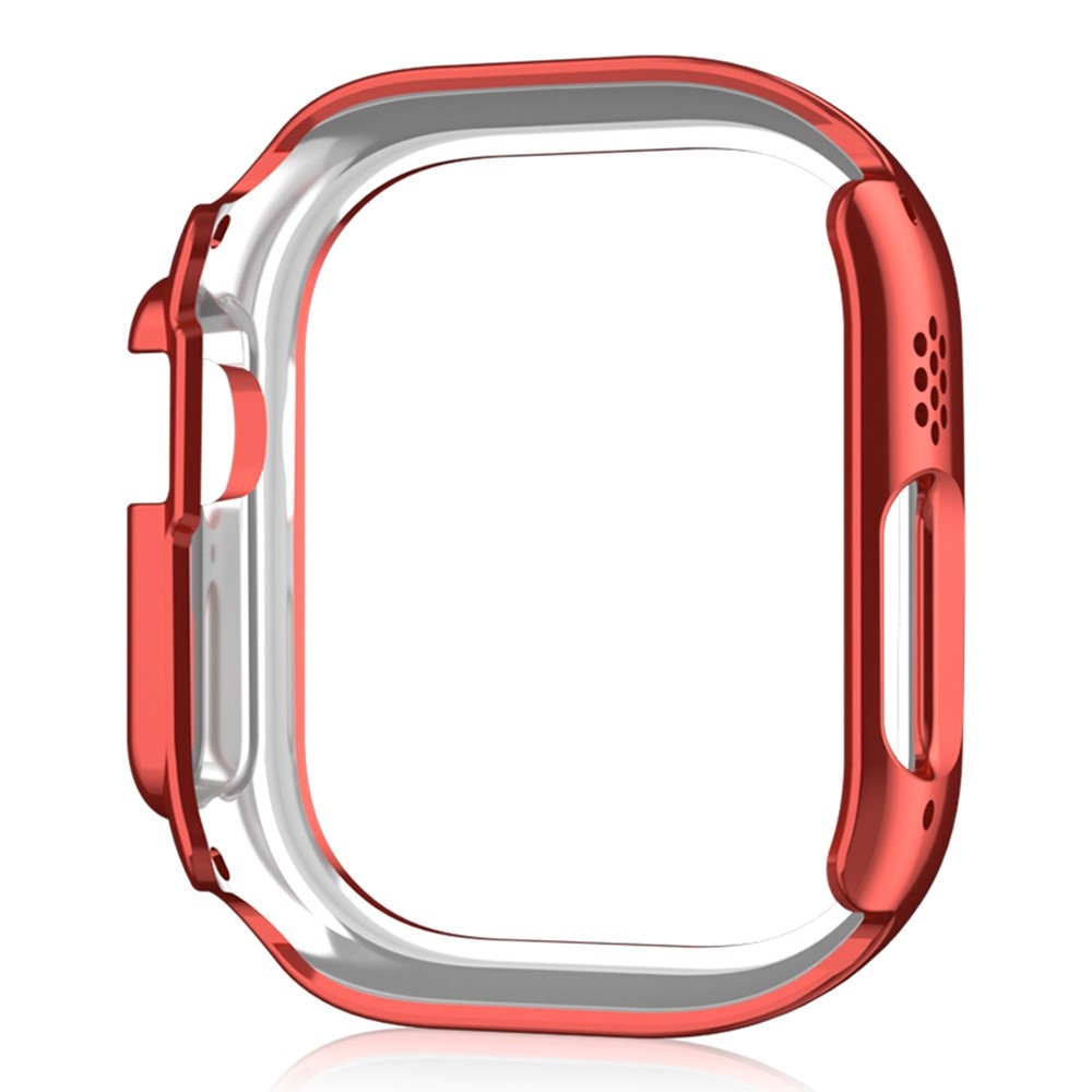 Decory plastové nasadzovacie puzdro s kamienkami na Apple Watch Ultra 4/3/2/1 49mm - červené