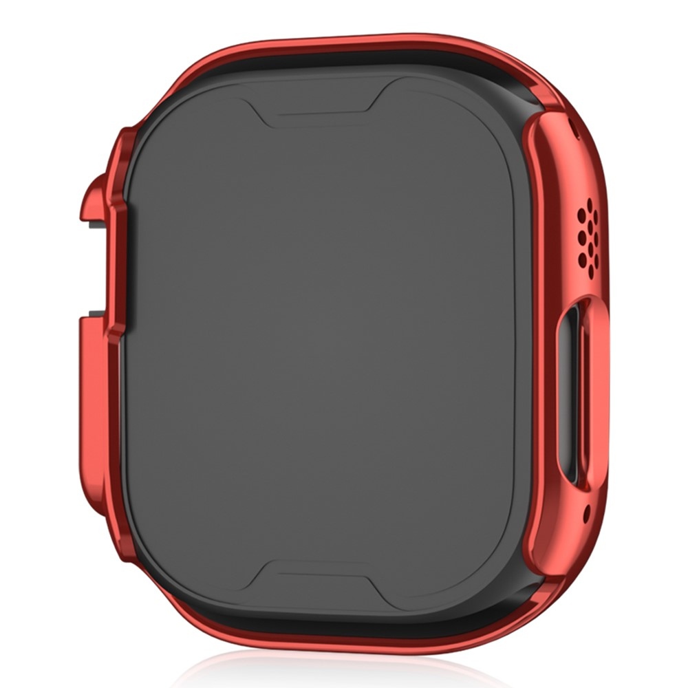 Decory plastové nasadzovacie puzdro s kamienkami na Apple Watch Ultra 4/3/2/1 49mm - červené