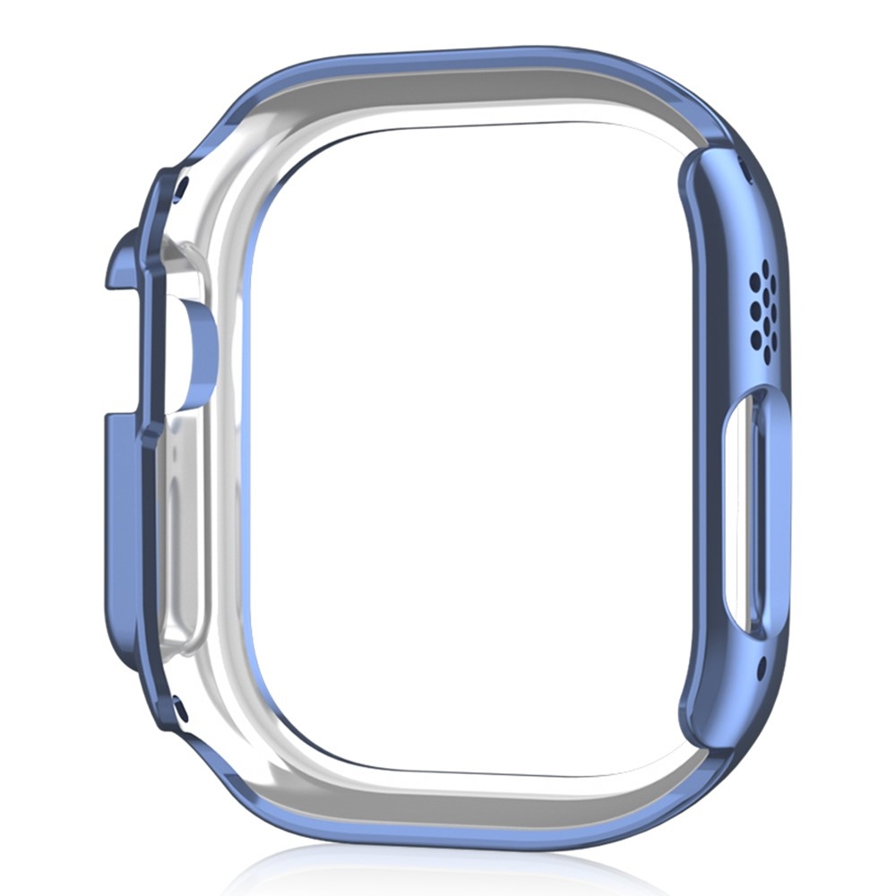Decory plastové nasadzovacie puzdro s kamienkami na Apple Watch Ultra 4/3/2/1 49mm - modré