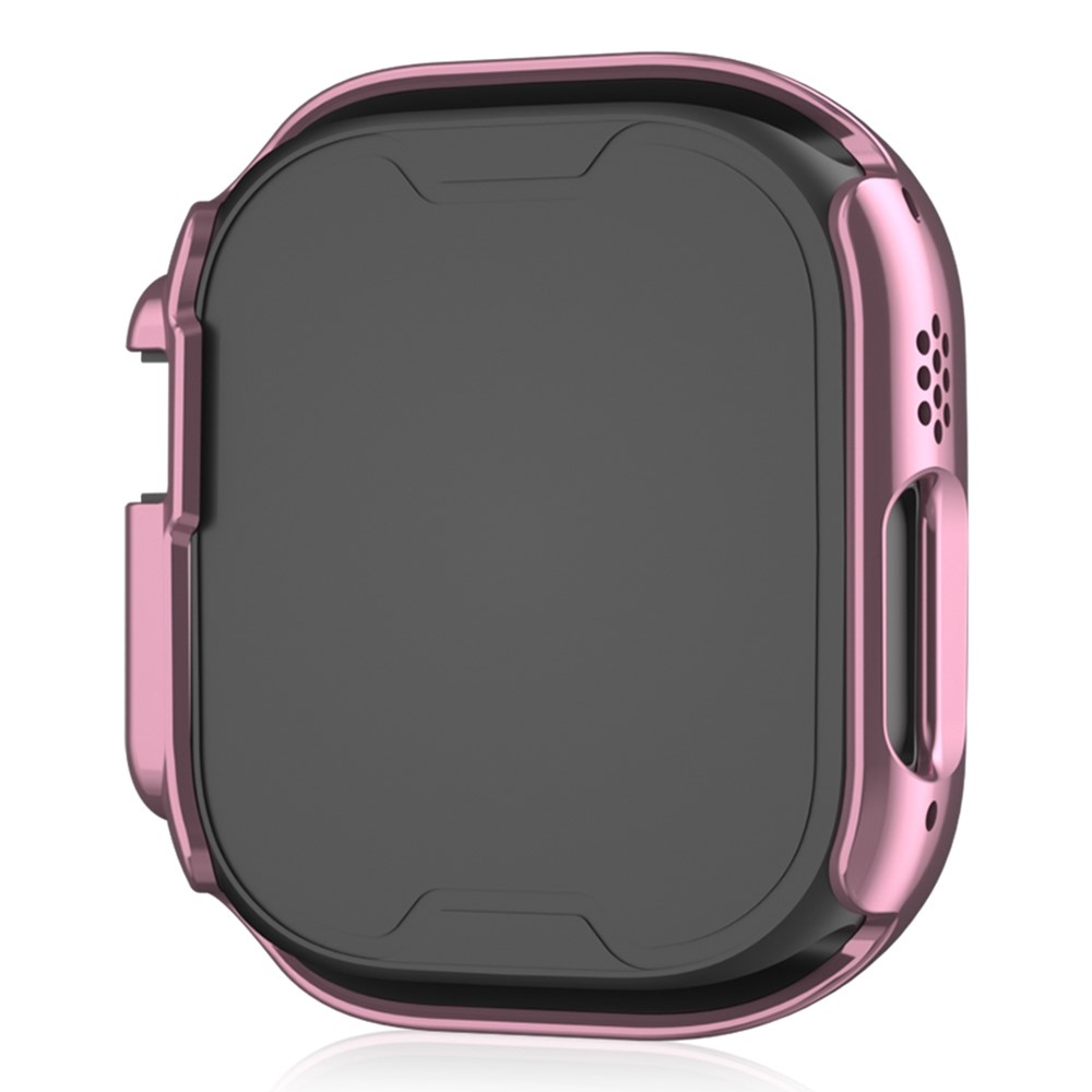 Decory plastové nasadzovacie puzdro s kamienkami na Apple Watch Ultra 4/3/2/1 49mm - ružové