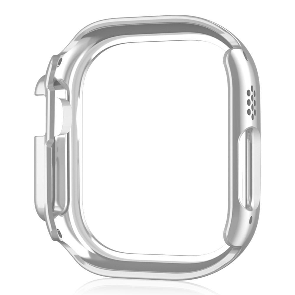 Decory plastové nasadzovacie puzdro s kamienkami na Apple Watch Ultra 4/3/2/1 49mm - strieborné