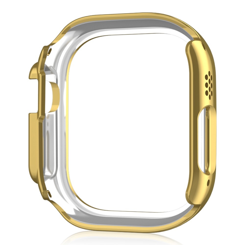 Decory plastové nasadzovacie puzdro s kamienkami na Apple Watch Ultra 4/3/2/1 49mm - zlaté