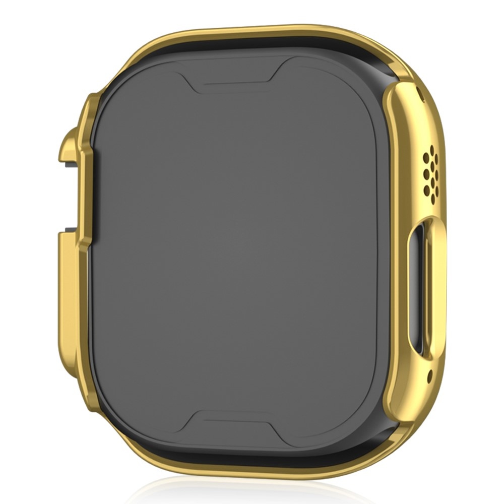 Decory plastové nasadzovacie puzdro s kamienkami na Apple Watch Ultra 4/3/2/1 49mm - zlaté