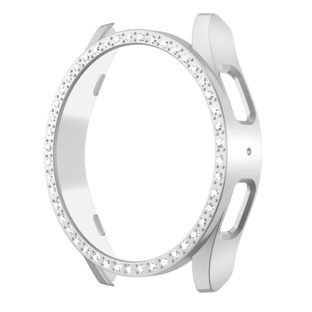Decory plastové nasadzovacie puzdro s kamienkami na Samsung Galaxy Watch7 40mm - biele