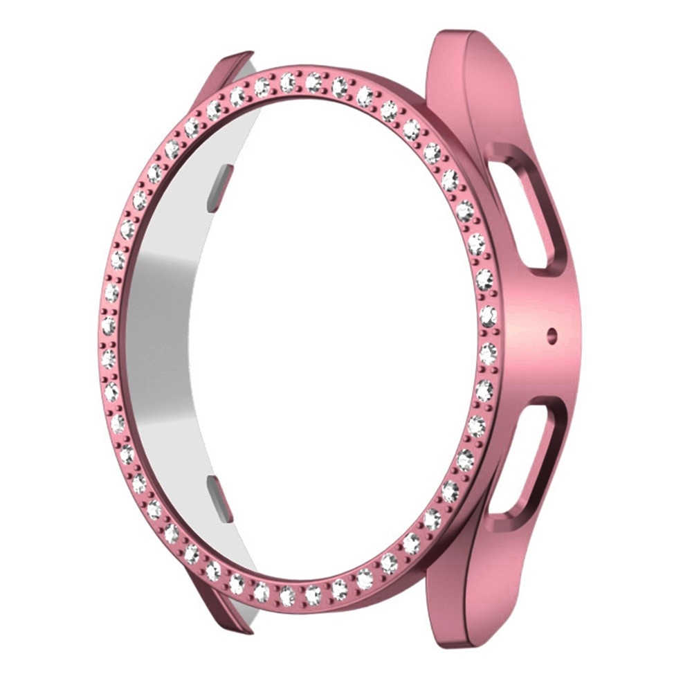 Decory plastové nasadzovacie puzdro s kamienkami na Samsung Galaxy Watch7 40mm - ružové