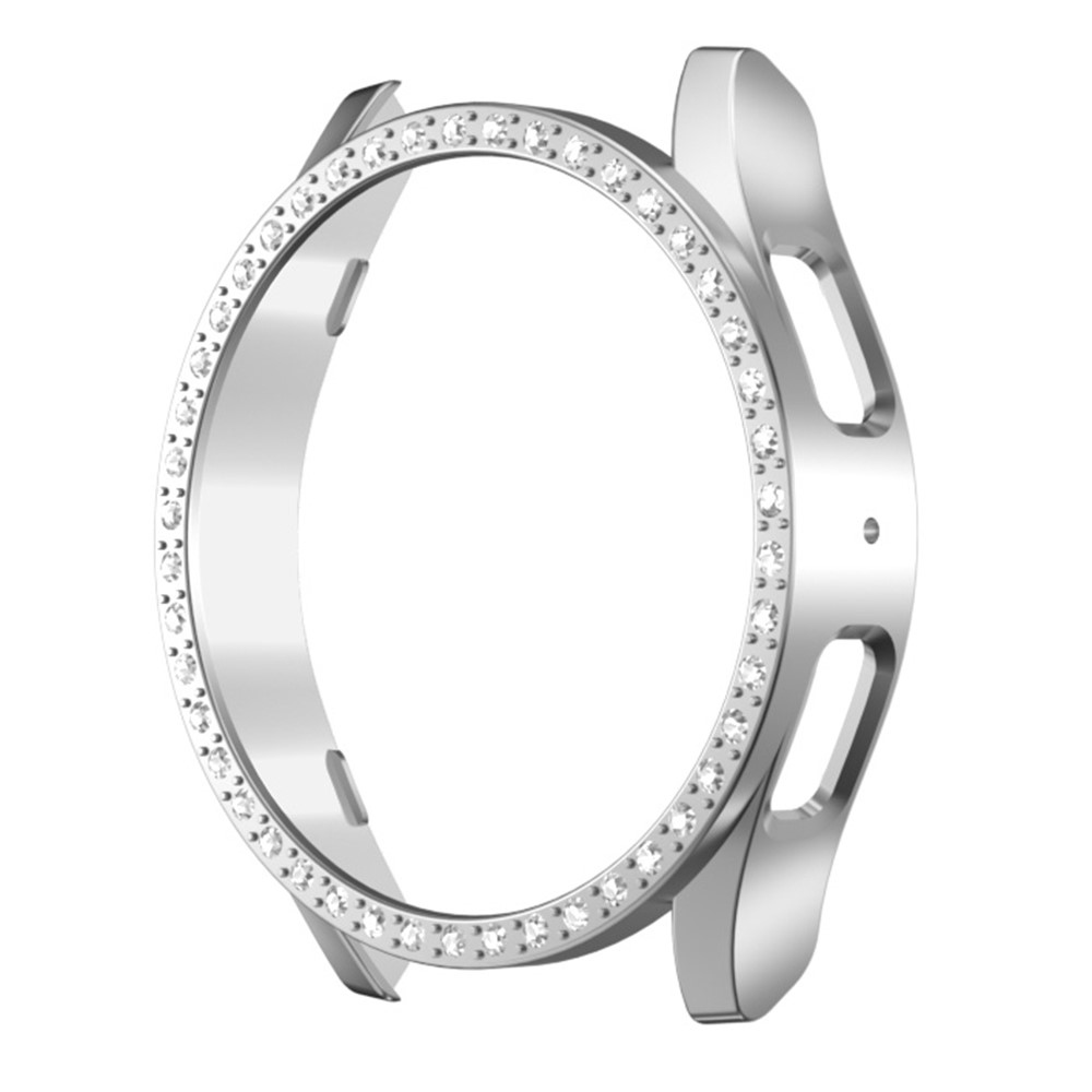 Decory plastové nasadzovacie puzdro s kamienkami na Samsung Galaxy Watch7 40mm - strieborné