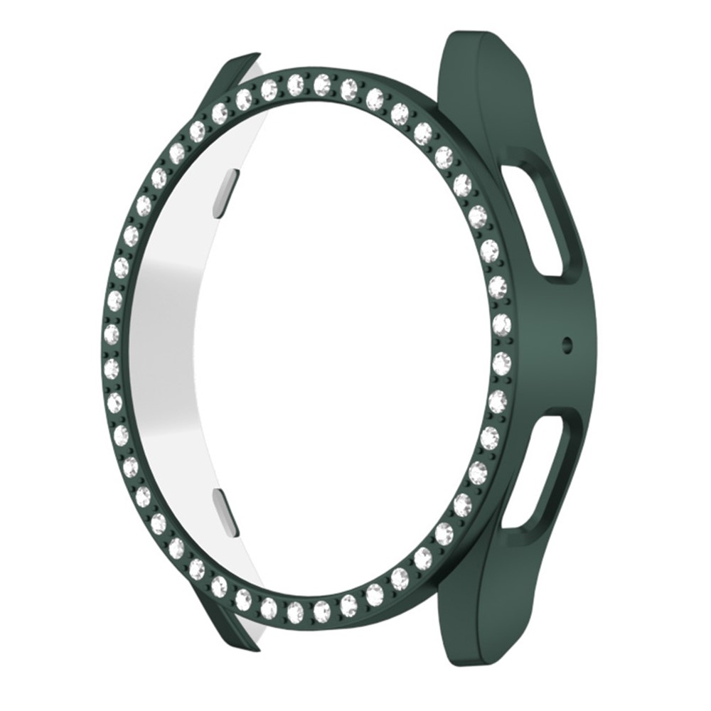 Decory plastové nasadzovacie puzdro s kamienkami na Samsung Galaxy Watch7 40mm - zelené