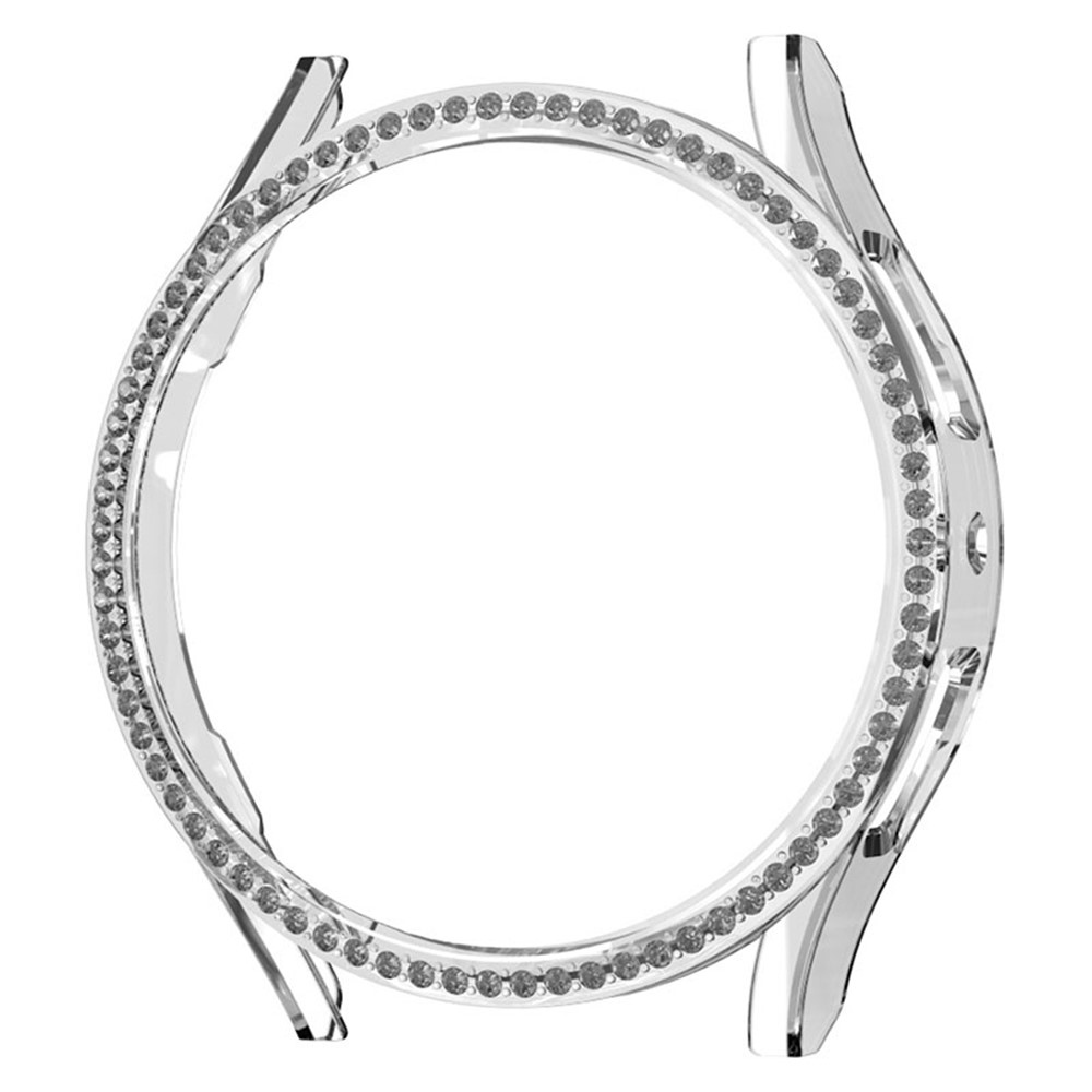 Decory plastové nasadzovacie puzdro s kamienkami na Samsung Galaxy Watch7 44mm - priehľadné
