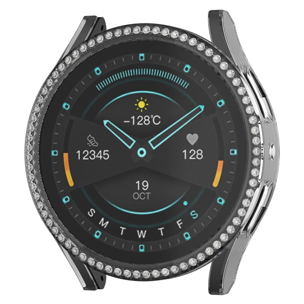 Decory plastové nasadzovacie puzdro s kamienkami na Samsung Galaxy Watch7 44mm - priehľadné