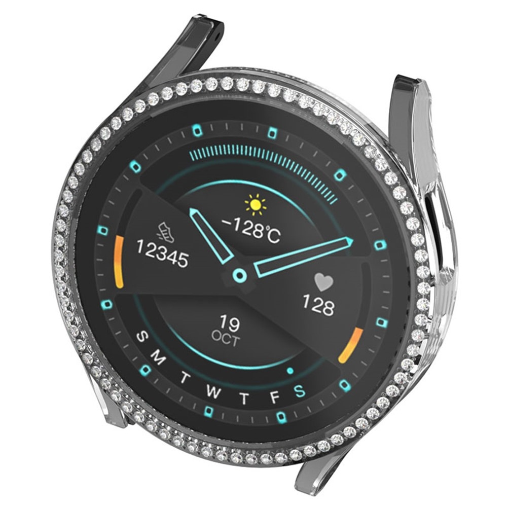 Decory plastové nasadzovacie puzdro s kamienkami na Samsung Galaxy Watch7 44mm - priehľadné