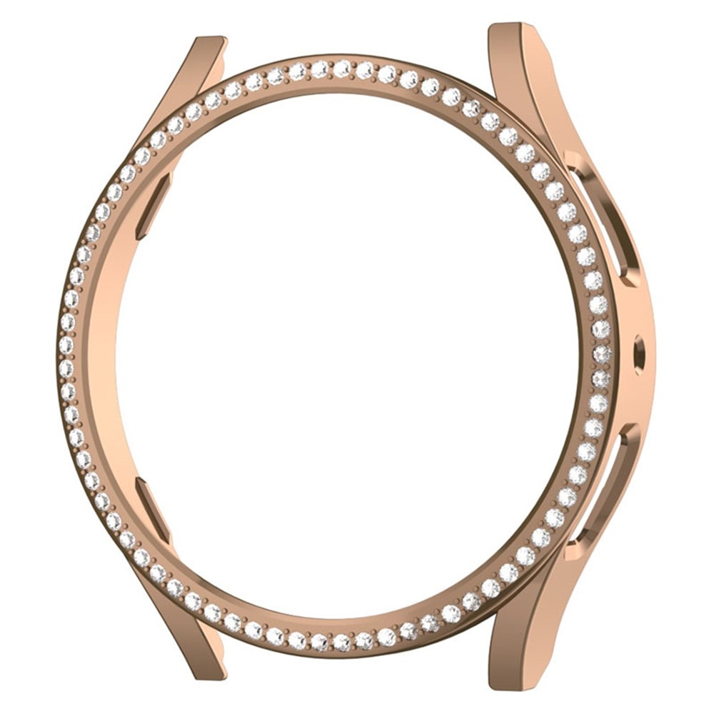 Decory plastové nasadzovacie puzdro s kamienkami na Samsung Galaxy Watch7 44mm - ružovozlaté
