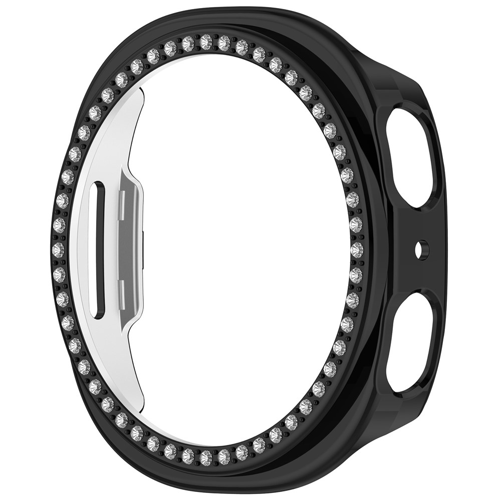Decory plastové nasadzovacie puzdro s kamienkami na Samsung Galaxy Watch9 40mm - čierne