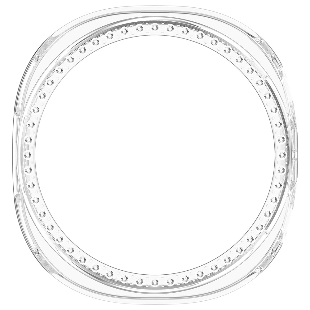 Decory plastové nasadzovacie puzdro s kamienkami na Samsung Galaxy Watch9 40mm - priehľadné