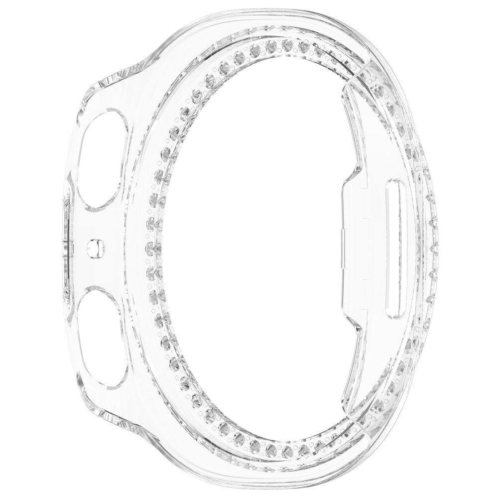 Decory plastové nasadzovacie puzdro s kamienkami na Samsung Galaxy Watch9 40mm - priehľadné
