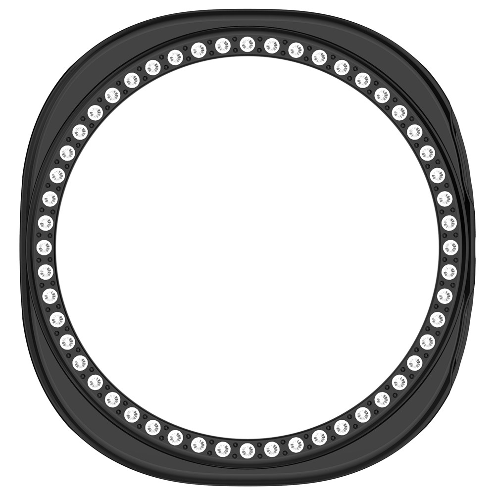 Decory plastové nasadzovacie puzdro s kamienkami na Samsung Galaxy Watch9 44mm - čierne