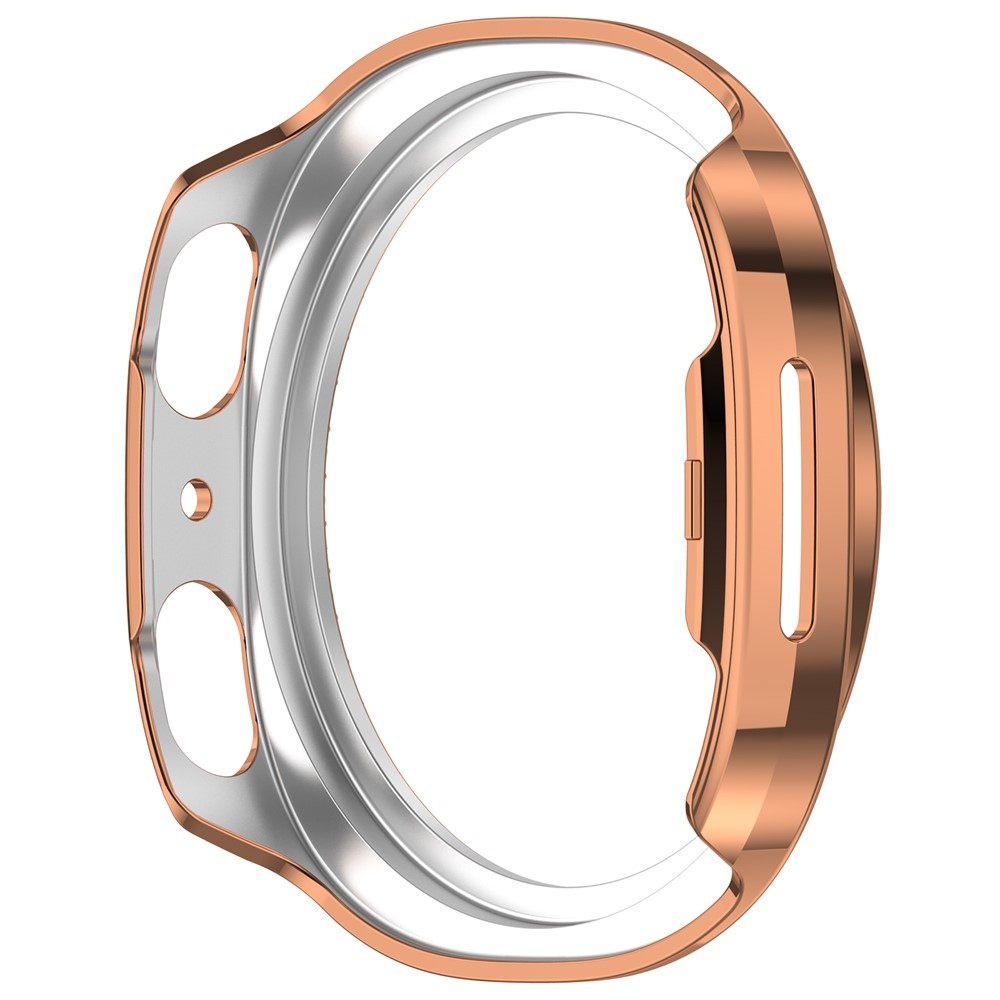 Decory plastové nasadzovacie puzdro s kamienkami na Samsung Galaxy Watch9 44mm - ružovozlaté