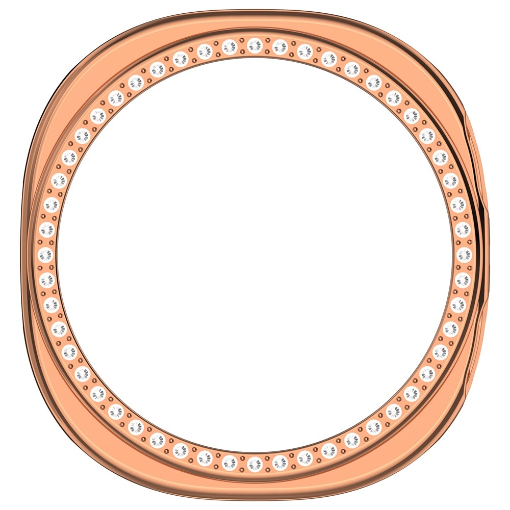 Decory plastové nasadzovacie puzdro s kamienkami na Samsung Galaxy Watch9 44mm - ružovozlaté